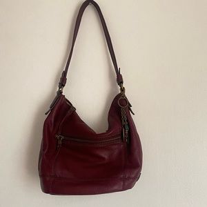 The Sak burgundy leather shoulder bag